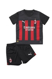 Fotbalové Dres AC Milan Dětské Domácí Oblečení 2022-23 Krátký Rukáv (+ trenýrky)